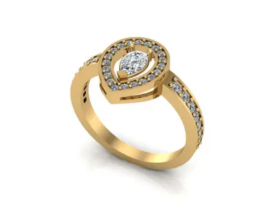 pear ring Free 3D print model