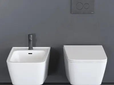 VitrA Bathrooms EQUAL Wall-Hung WC Low-poly 3D model