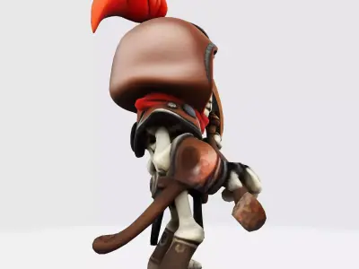 Cute Skully Centurion Gladiator for 3D Print 3D print model
