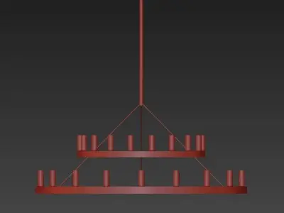 Chandelier 2 Tier Suspension 3D model