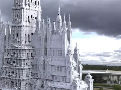 Fantasy architecture Mayan temple version 2 grand and epic 3D model