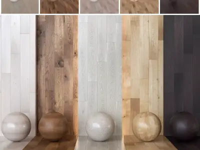 Porcelanosa Treville Natural Wood Floor  -Set of 5 Texture