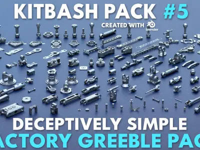 Factory Greeble Kitbash Bundle 250 Models 3D model
