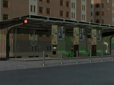Bus stop  3D model
