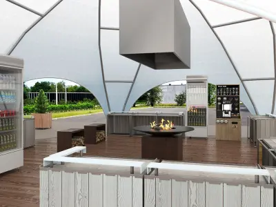 Summer cafe 3D model