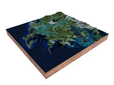 Marlborough Sounds New Zealand 3D model