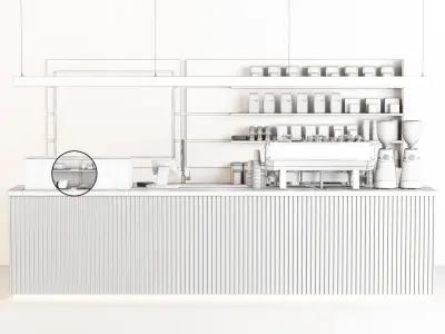 coffee shop 03 3D model