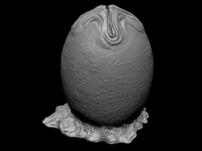3D PRINTABLE ALIEN EGG OVOMORPH 1979 WITH BASE 3D print model