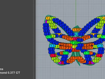 Exquisite Filigree Butterfly Pendant  3D print model