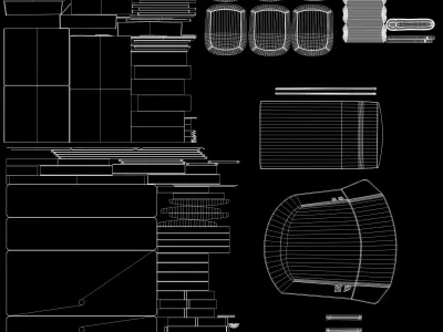 COMPUTER TABLE Free low-poly 3D model