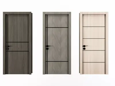 modern door 3D model 6