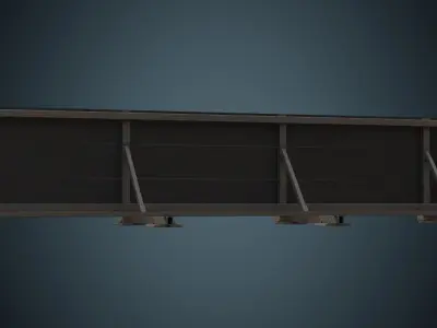 Traffic Barrier 5B Low-poly 3D model