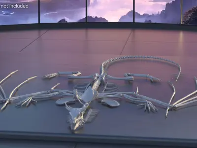  Dragon Skeleton in Unfolded State 