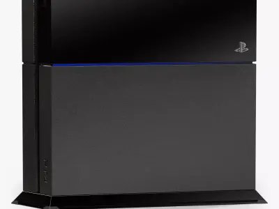 Sony PlayStation 4 Game Console with Stand Low-poly 3D model