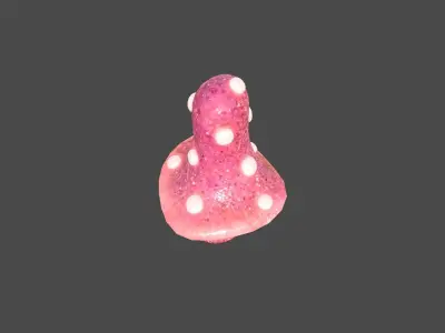 Fantasy Mushroom B03 Red - Scene Backdrop Design Low-poly 3D model