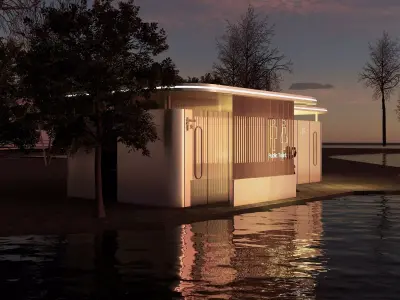 Public Restroom Building -B1 3D model