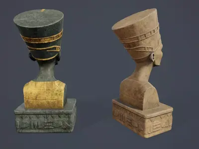 Cleopatra Statue PBR Low-poly 3D model