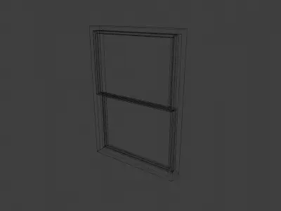  Simple Double Hung Window  Free low-poly 3D model