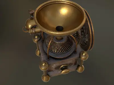 Coffee Grinder Steampunk Low-poly 3D model