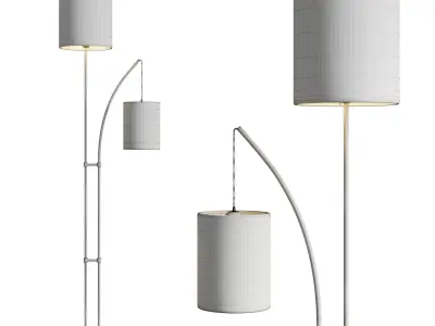 Malina 74 Bronze Torchiere Floor Lamp Low-poly 3D model