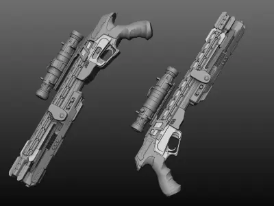 Sci-Fi Weapon 3D model