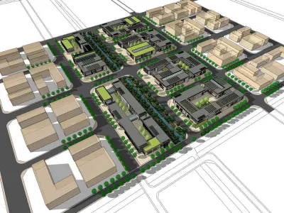 130 industrial parks and industrial park models 3D model