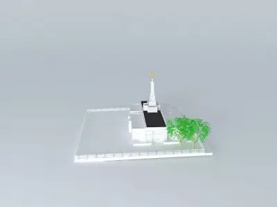 LDS. Temple Montevideo Uruguay, Templo Mormon, 103 rd. operat... Free 3D model