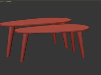 Table gigogne scandinave Nordic 3D model