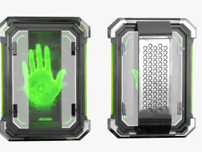 Sci-Fi Digital Hand Scanner v2 Low-poly 3D model