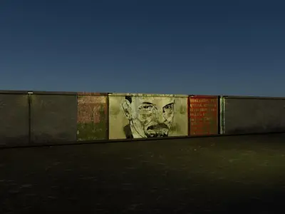 Soviet union street Low-poly 3D model