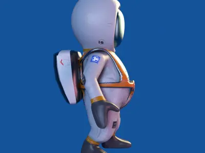Astro fortnite spacesuit Low-poly 3D model
