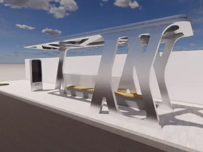 Bus Stop Collections -B6 3D model