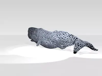 Whale Voronoi 3D model