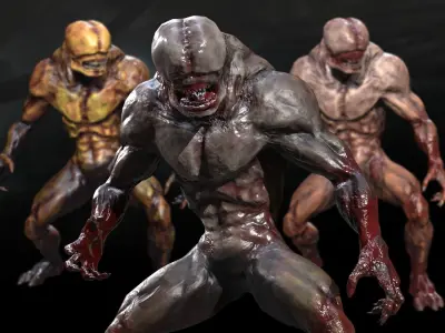 Big mutant Low-poly 3D model