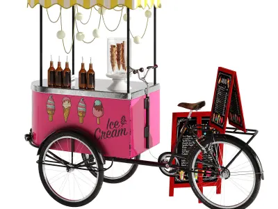 Ice cream bicycle 2 3D model