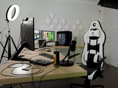 Streamer Room 3D model