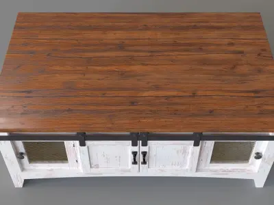 Anton Farmhouse Cocktail Solid Table 3D model