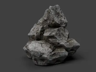 Rock 6-9 Low-poly 3D model