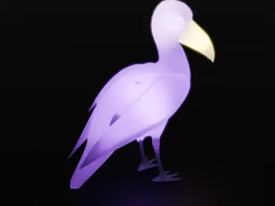 Indirect lighting for Shoebill 3D model