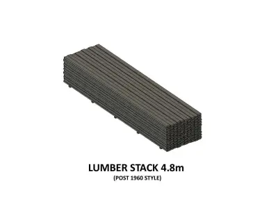 CARGO-0003 Lumber set H0-scale 18 items 3D print model