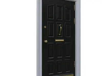 Entrance classic door 15 3D model