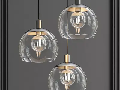 Sculptural Glass Globe 7 Light 3D model buy