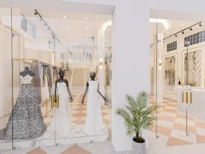 3D Wedding  Shop Interior 3D model