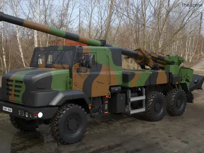  CAESAR 155mm Self-Propelled Howitzer Camouflage 