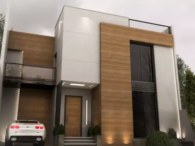 EXTERIOR VILLA ELEVATION  3D model
