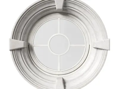 Classic Marble Circular Window 3D model