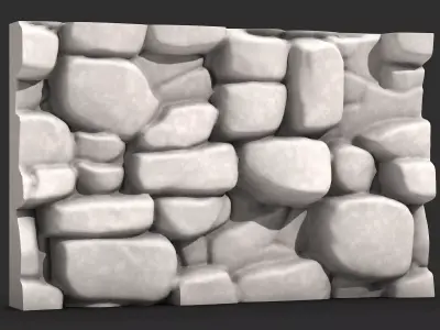 Quarry Stone Wall Building Prop 3D print model
