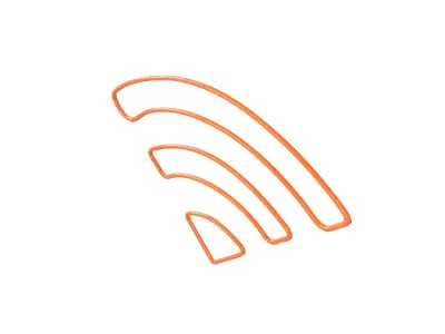 Neon Wifi Symbol v1 004 Low-poly 3D model