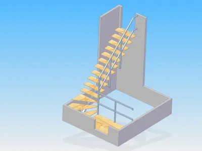 Simply stairs 2 Free 3D model