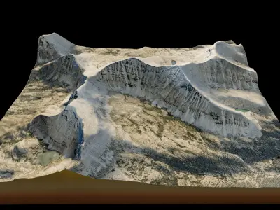 Kings Peak mount 3d terrain 3D model